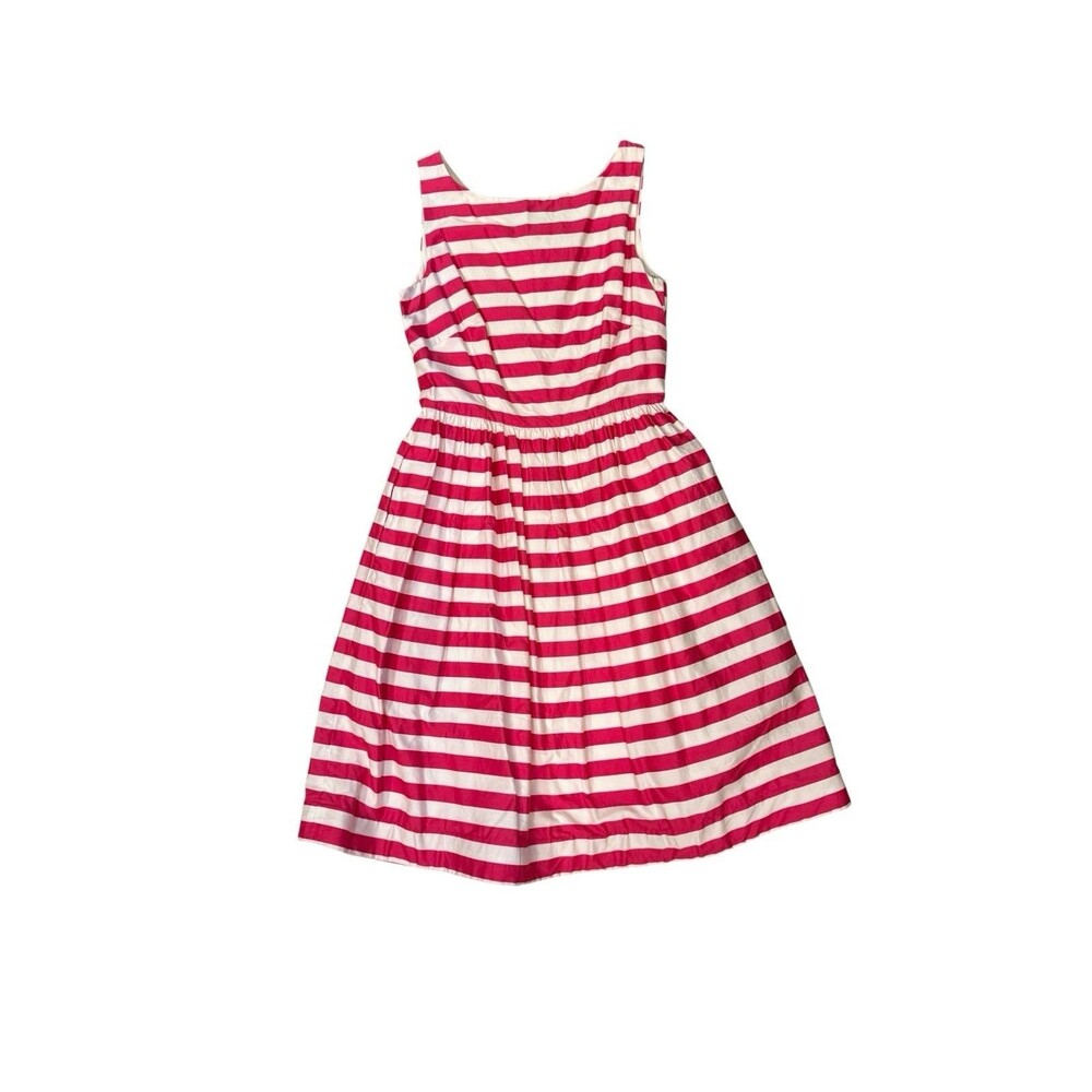Lilly Pulitzer Pink White Eryn Striped Sleeveless Fit & Flare Dress Size 6